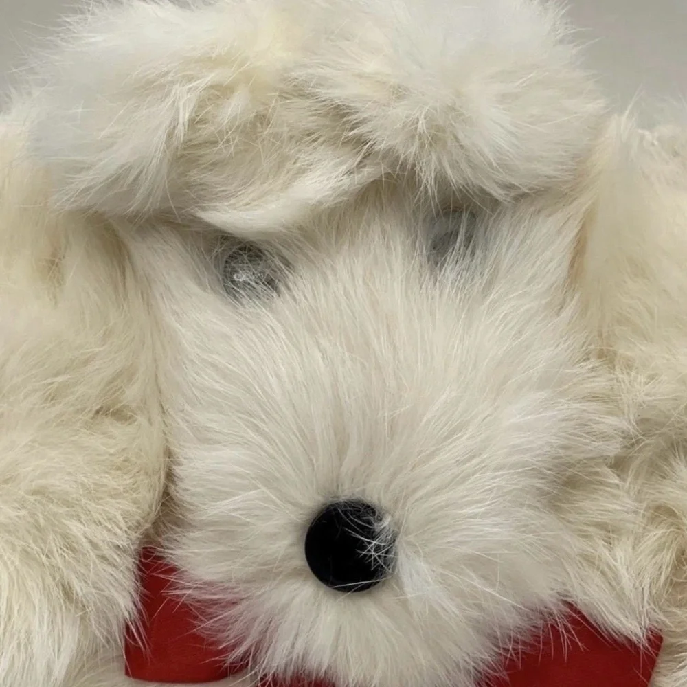 Vintage Rabbit Fur Muff Scotty Dog Hand Warmer Child Kitschy Scottish Terrier